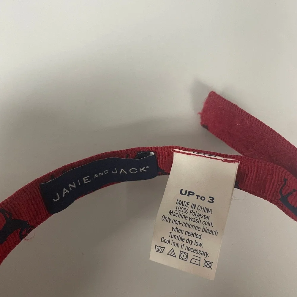 Janie and Jack Boy Bow Tie Lot of 4 Navy Red Reindeer Sailboat Polka Dot Up to 3